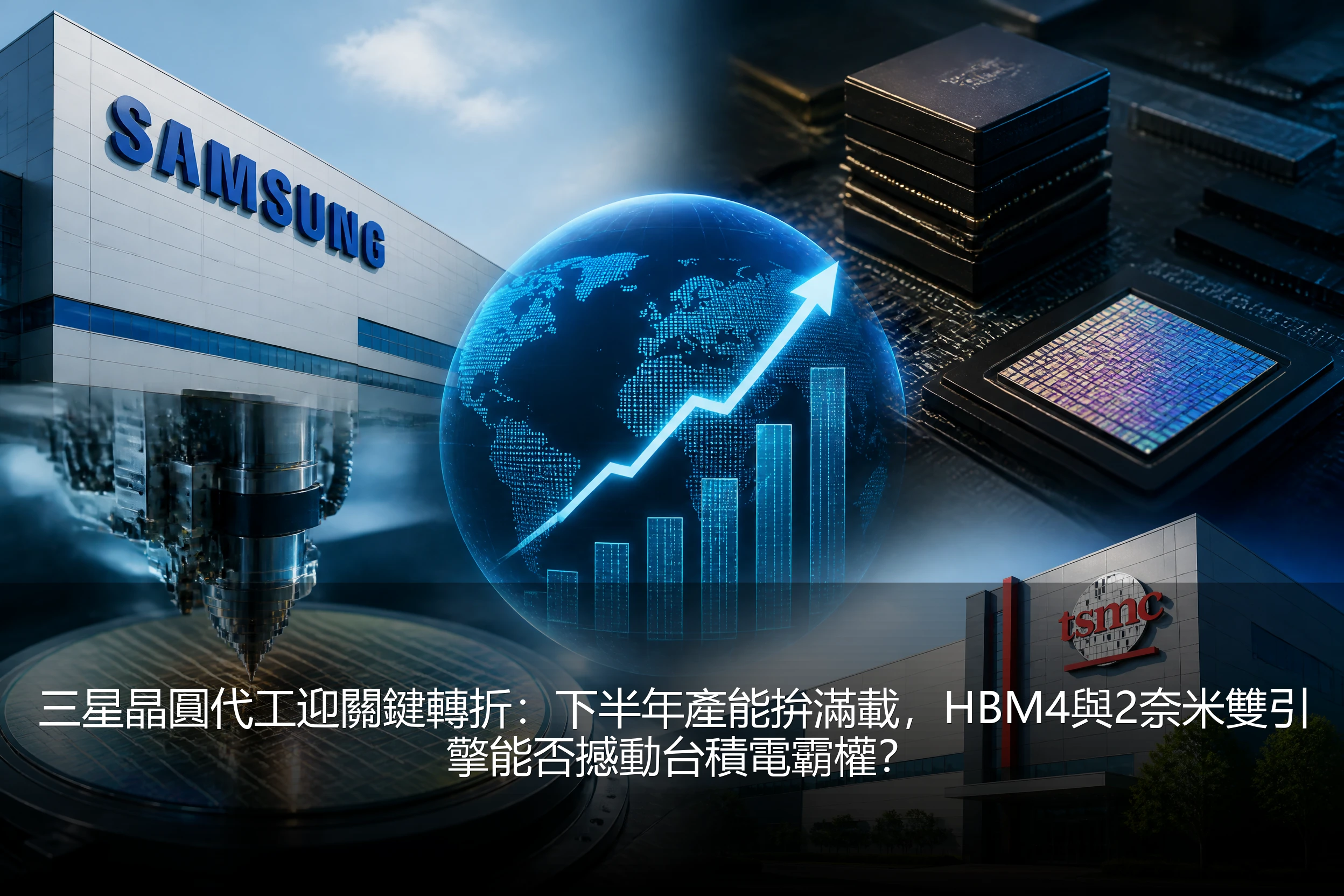三星晶圓代工迎關鍵轉折：下半年產能拚滿載，HBM4與2奈米雙引擎能否撼動台積電霸權？