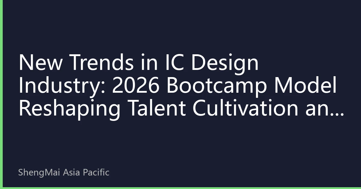 New Trends in IC Design Industry: 2026 Bootcamp Model Reshaping Talent Cultivation and Technological Innovation